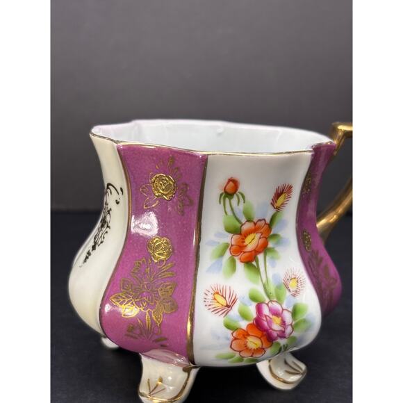 Vintage Royal Sealy 4 Footed Tea Cup Only Luster ware Gold Trim Japan - Picture 3 of 16